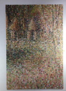 Œuvre contemporaine nommée « Village engloutit 2 », Réalisée par BOKOUL RENE