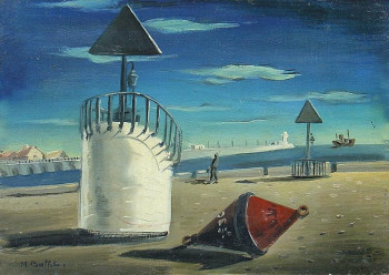 Œuvre contemporaine nommée « Entrée du port des sables », Réalisée par MAURICE BUFFET