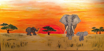 Œuvre contemporaine nommée « Saga Africa », Réalisée par CHIMAIRA