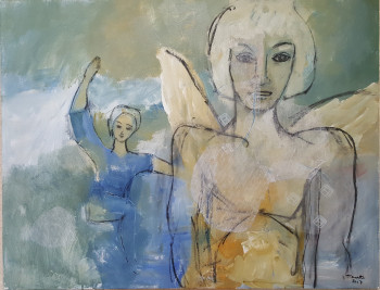 Œuvre contemporaine nommée « L'ange et la danseuse », Réalisée par MARYSE DAVETTE