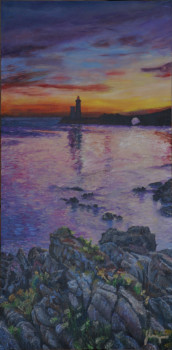 Œuvre contemporaine nommée « Le phare à contre-jour », Réalisée par JEAN LUZIER