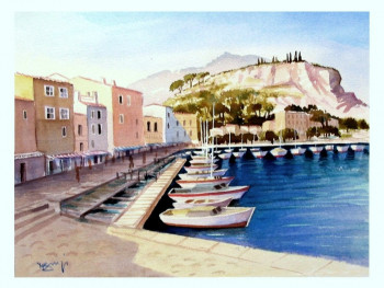 Œuvre contemporaine nommée « Port de Cassis », Réalisée par BURGI