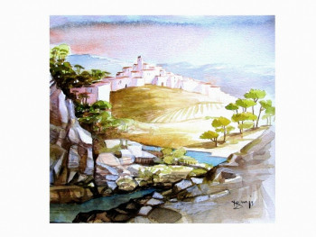 Œuvre contemporaine nommée « Village provençal », Réalisée par BURGI