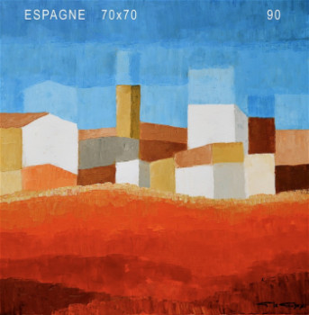 Œuvre contemporaine nommée « Village Espagnol-  », Réalisée par LE GOUBEY
