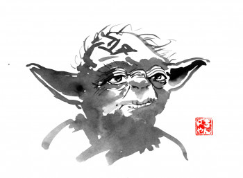 Œuvre contemporaine nommée « yoda », Réalisée par PECHANE SUMIE