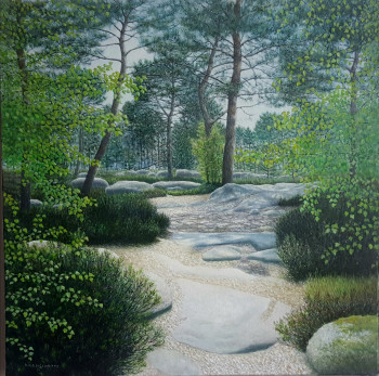 Œuvre contemporaine nommée « Forêt de fontainebleau », Réalisée par DARMSTADTER