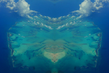Œuvre contemporaine nommée « Mystérieuses Bahamas », Réalisée par MIROIR PLANéTAIRE BLANC