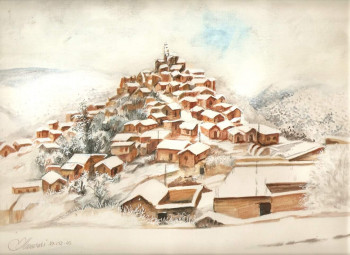 Œuvre contemporaine nommée « hiver en kabylie ,Algerie », Réalisée par MANSOURI