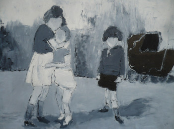 Œuvre contemporaine nommée « trois soeurs », Réalisée par CLéMENTINE LUBIN
