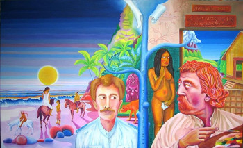 Œuvre contemporaine nommée « "A titre posthume "- Gauguin & Segalen », Réalisée par YVES JEAN-MICHEL GONNORD
