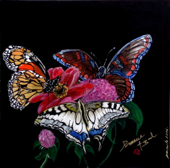 Œuvre contemporaine nommée « Les papillons  », Réalisée par DAMANE
