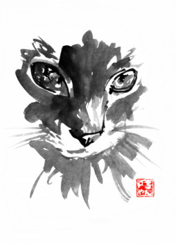 Œuvre contemporaine nommée « cat face », Réalisée par PECHANE SUMIE