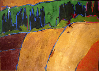 Œuvre contemporaine nommée « La vallée du Grand Morin », Réalisée par DELALEUF