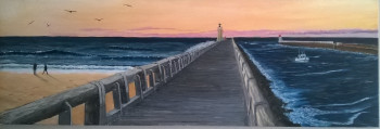Œuvre contemporaine nommée « La jetée de capbreton », Réalisée par PHILIPPE LANOT
