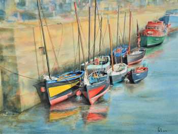 Œuvre contemporaine nommée « Canots anciens Barfleur », Réalisée par VAL.H