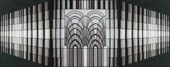 Œuvre contemporaine nommée « Claustra 07-2017 triptyque », Réalisée par JEAN CLAUDE MAUREL