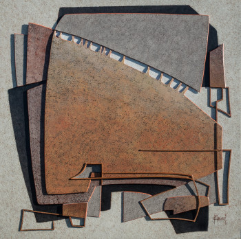 Œuvre contemporaine nommée « Tableau relief 2018-01 », Réalisée par JEAN CLAUDE MAUREL