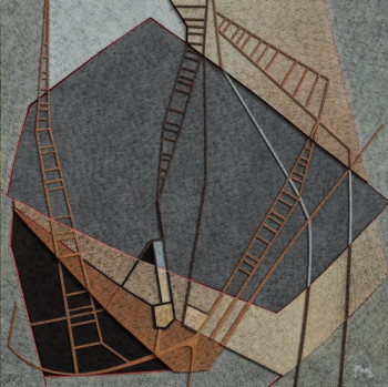 Œuvre contemporaine nommée « Tableau relief 2018-03 », Réalisée par JEAN CLAUDE MAUREL