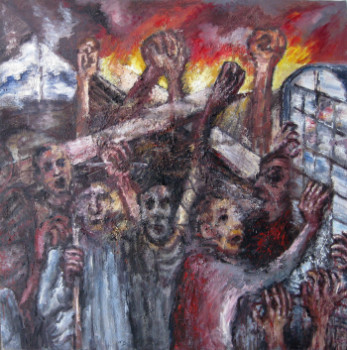 Œuvre contemporaine nommée « Révolte », Réalisée par TITOS KONTOU