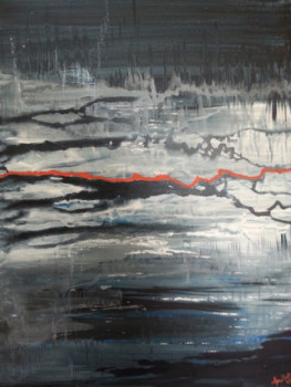 Œuvre contemporaine nommée « la ligne rouge », Réalisée par MARIE NUTTALL
