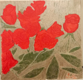 Œuvre contemporaine nommée « " Roses pour la vie " », Réalisée par GRATIELA LIONTE