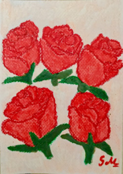 Œuvre contemporaine nommée « "Roses pour la vie "  », Réalisée par GRATIELA LIONTE