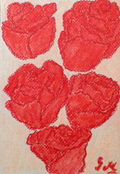 Œuvre contemporaine nommée « " Roses pour la vie "  2 », Réalisée par GRATIELA LIONTE