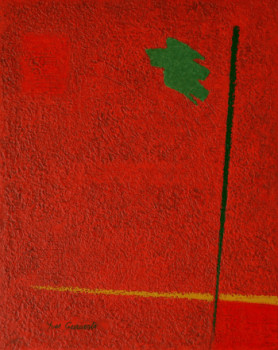 Œuvre contemporaine nommée « Rouge Gyral », Réalisée par YVES GEERAERTS