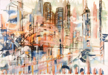 Œuvre contemporaine nommée « Shanghai 2 », Réalisée par GENEVIèVE NORMAND