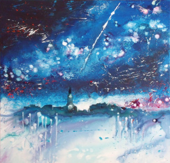 Œuvre contemporaine nommée « Chemtrails in the Balma sky », Réalisée par JEAN-MICHEL CANAL