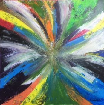 Œuvre contemporaine nommée « Explosion de couleurs », Réalisée par ERACAMA