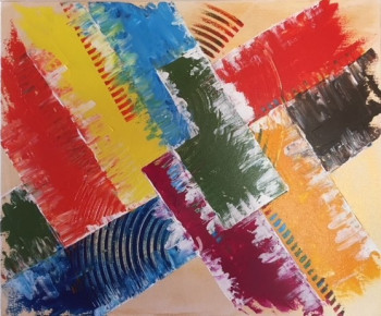 Œuvre contemporaine nommée « Colorful Abstract », Réalisée par ERACAMA