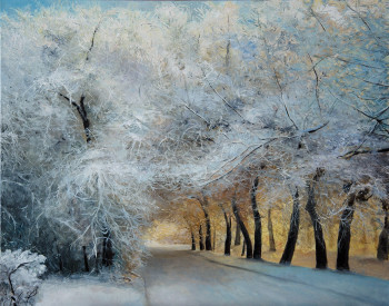 Œuvre contemporaine nommée « La neige en hiver », Réalisée par LEO NOVORO