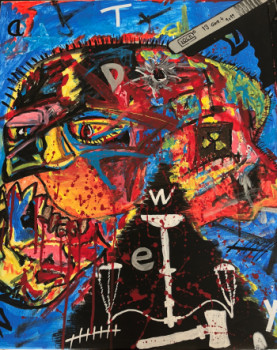 Œuvre contemporaine nommée « Wanted suicide », Réalisée par YKSTREETART