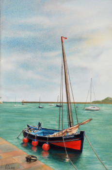 Œuvre contemporaine nommée « Canot ancien Barfleur », Réalisée par VAL.H