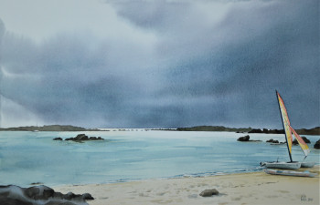 Œuvre contemporaine nommée « Port-Homard  ( Îles Chausey ) », Réalisée par VAL.H