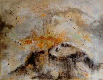 Œuvre contemporaine nommée « HIBERNATION », Réalisée par MIREILLE MAURY
