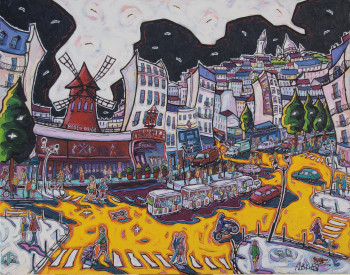 Œuvre contemporaine nommée « Du Moulin à la Butte », Réalisée par ALKAPLAN