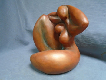 Œuvre contemporaine nommée « Femme assise stylisée bras relevés, Vendue », Réalisée par MARIE RUIZ