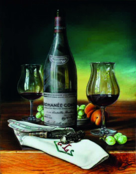 Œuvre contemporaine nommée « Romanée Conti 2002 raisins », Réalisée par CHRISTIAN LABELLE