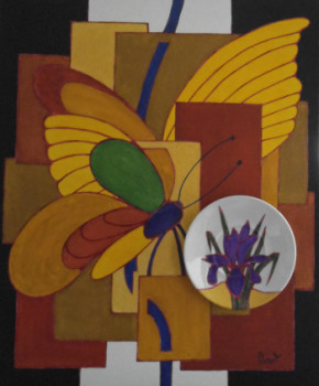 Œuvre contemporaine nommée « Les papillons jaunes », Réalisée par MARANT