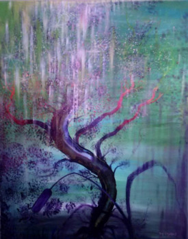 Œuvre contemporaine nommée « Chêne et roseau », Réalisée par TONY LEYLAND