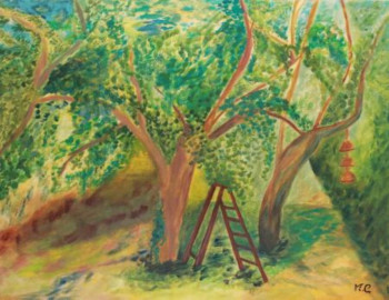 Œuvre contemporaine nommée « dans le jardin », Réalisée par MARIA COUTINHO / MARIA C.