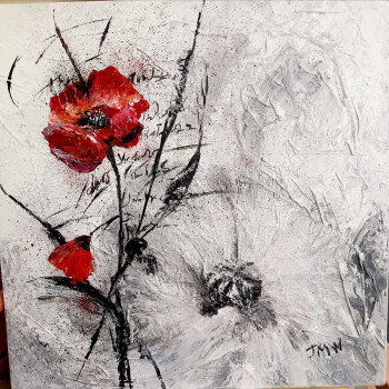 Œuvre contemporaine nommée « COQUELICOTS  », Réalisée par JEAN-MICHEL WOSINSKI