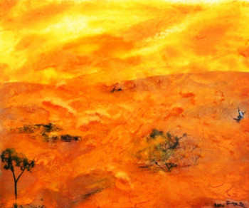 Œuvre contemporaine nommée « Agir dans le désert _ Act in the desert », Réalisée par ENZ ELDEN