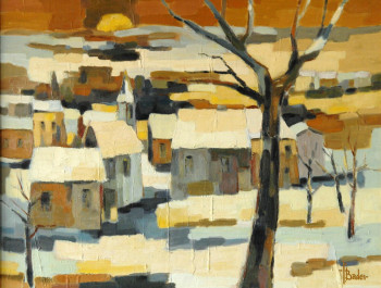Œuvre contemporaine nommée « Neige au village », Réalisée par FRANçOIS BADER