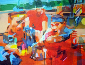 Œuvre contemporaine nommée « Peinture acrylique 3657 », Réalisée par BRISTHUILLE