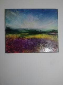 Œuvre contemporaine nommée « blé, lavande et coquelicots », Réalisée par ZUNINO