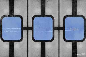 Œuvre contemporaine nommée « L'AVION », Réalisée par JEAN-MARC PHILIPPE