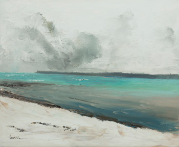 Œuvre contemporaine nommée « Mer en hiver », Réalisée par LAVENU FRANçOISE